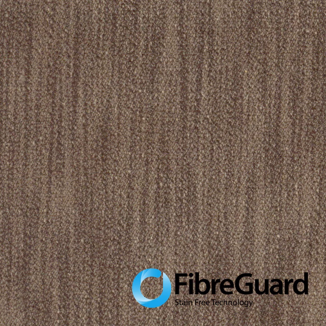 Mottled taupe-brown nubby weave with subtle vertical striations