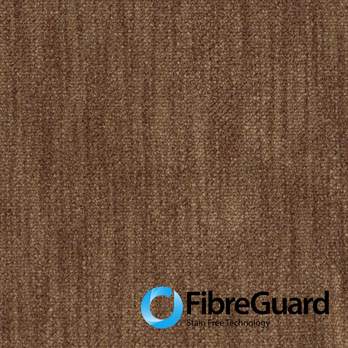 Close-up of warm hazel-brown weave with fine vertical striations and mottled texture