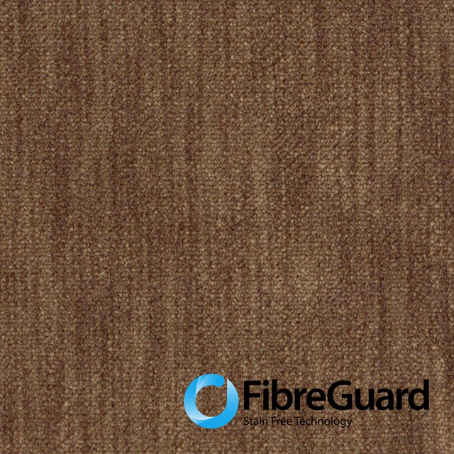 Close-up of warm hazel-brown weave with fine vertical striations and mottled texture