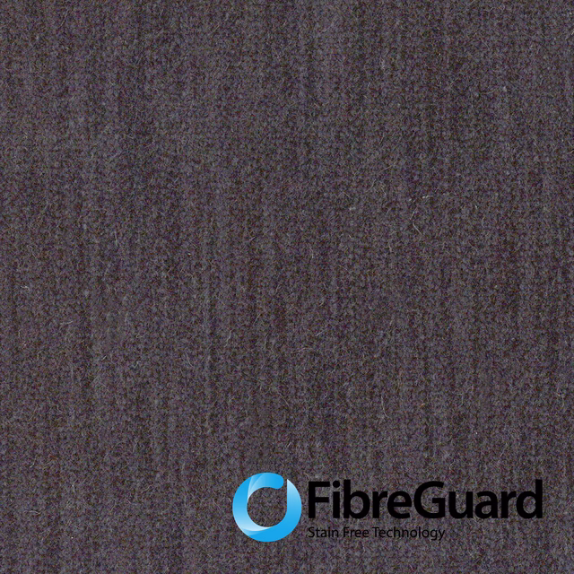 Dense charcoal-plum woven fabric with subtle vertical striations and mottled texture