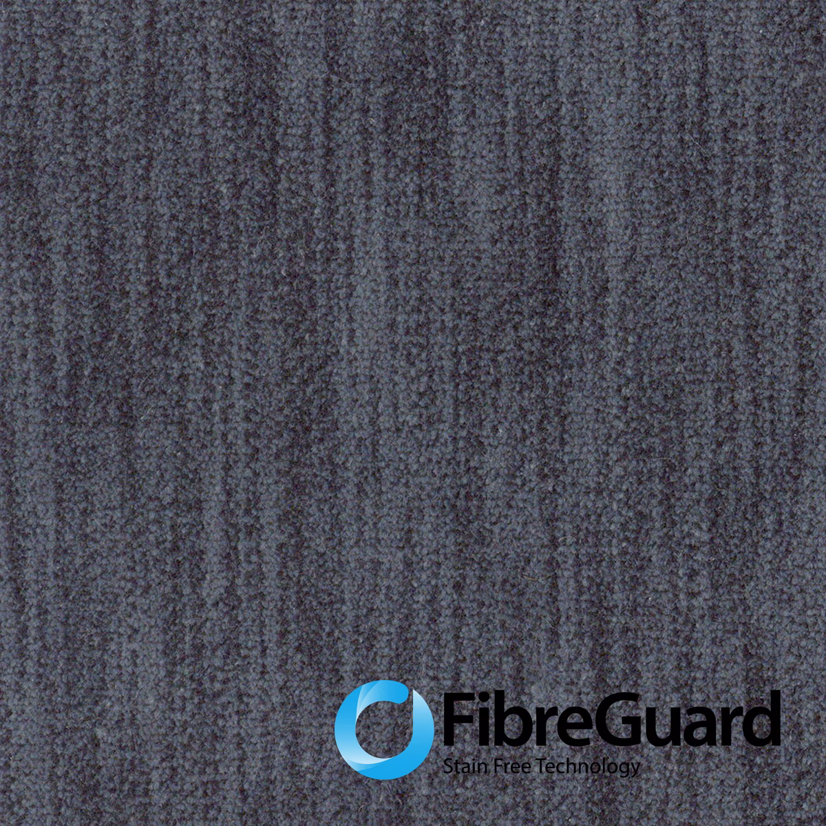 Blue-charcoal nubby weave with subtle vertical tonal stripes