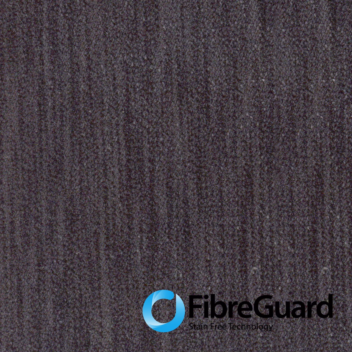Deep denim-blue textile with charcoal flecks and subtle vertical woven striations