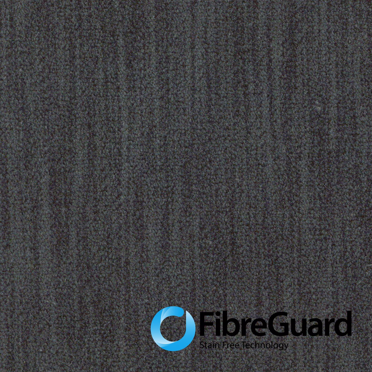 Deep charcoal-grey textured weave with subtle vertical striations and nubby surface