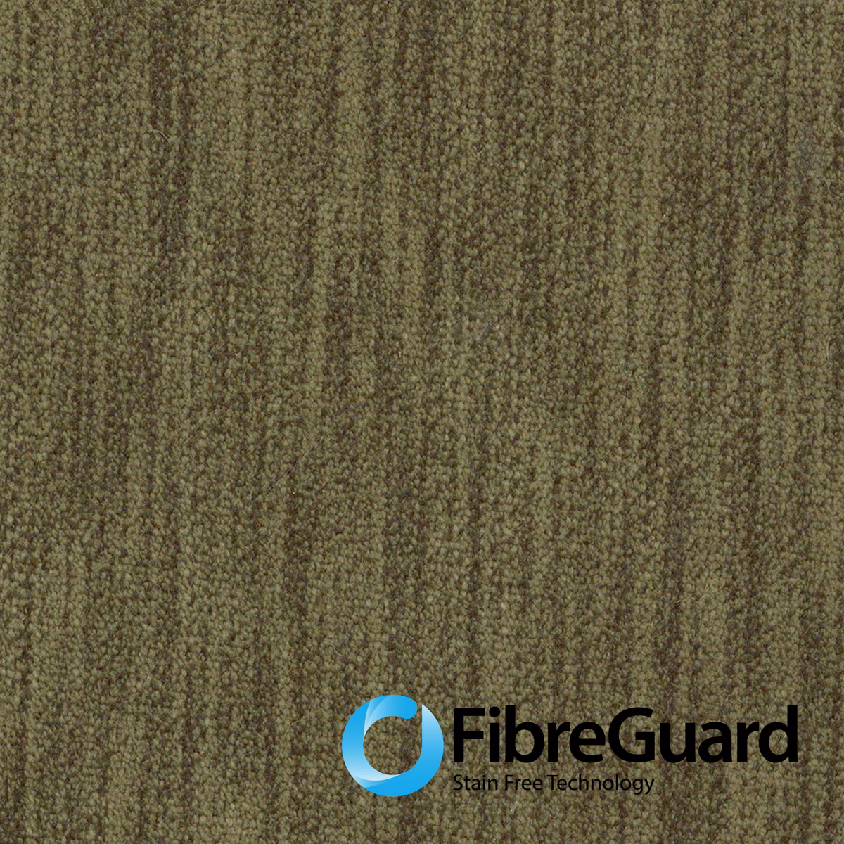 Close-up of olive fern-green nubby weave with darker vertical tonal lines
