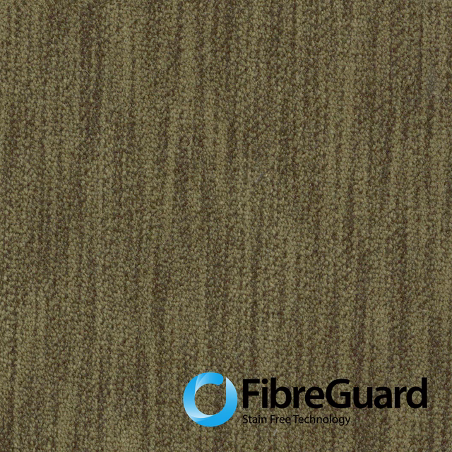 Close-up of olive fern-green nubby weave with darker vertical tonal lines