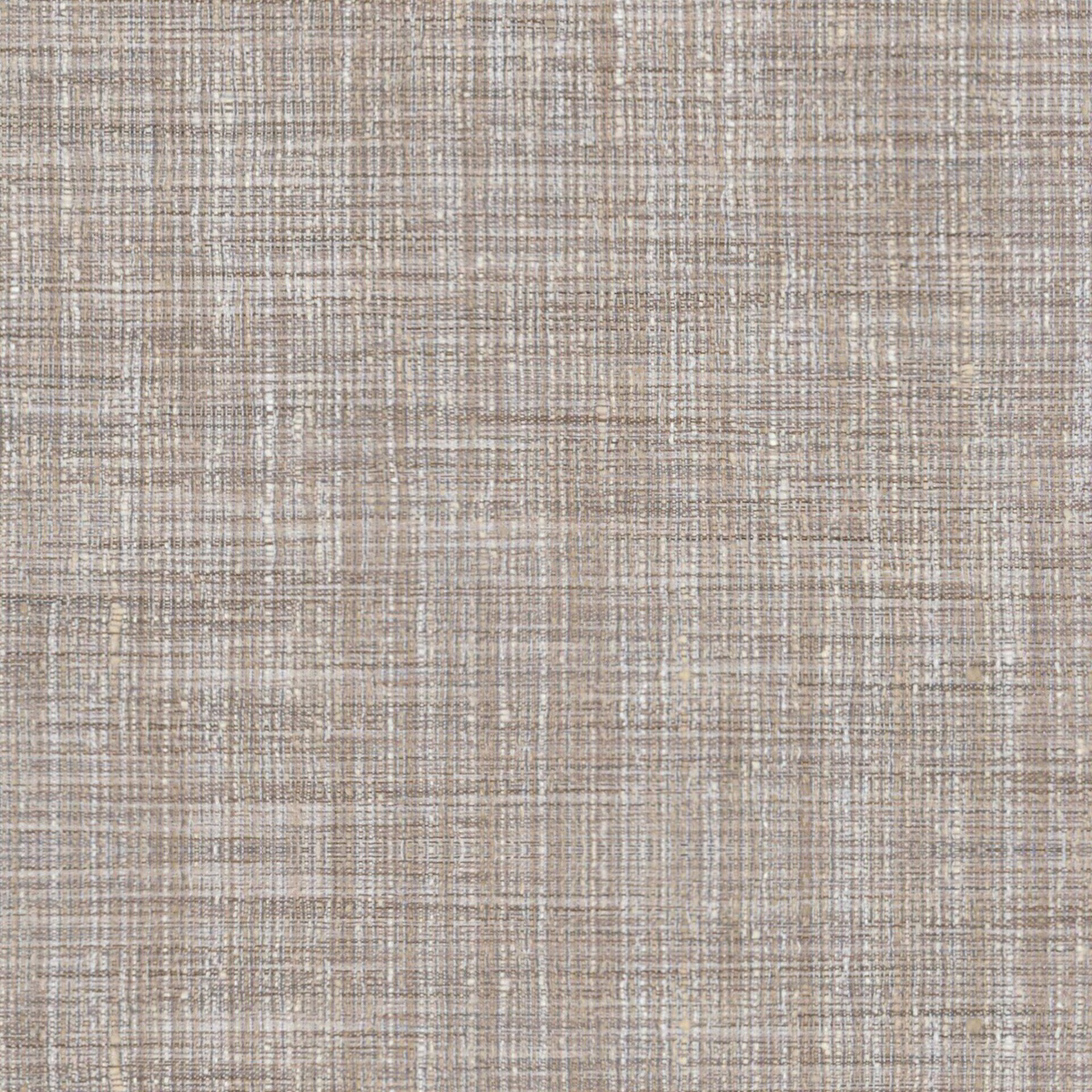 Soft linen-beige woven fabric with irregular taupe-grey crosshatch texture