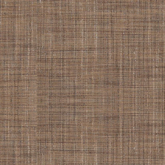 Warm taupe-brown woven swatch with fine charcoal crosshatching and tactile slub texture