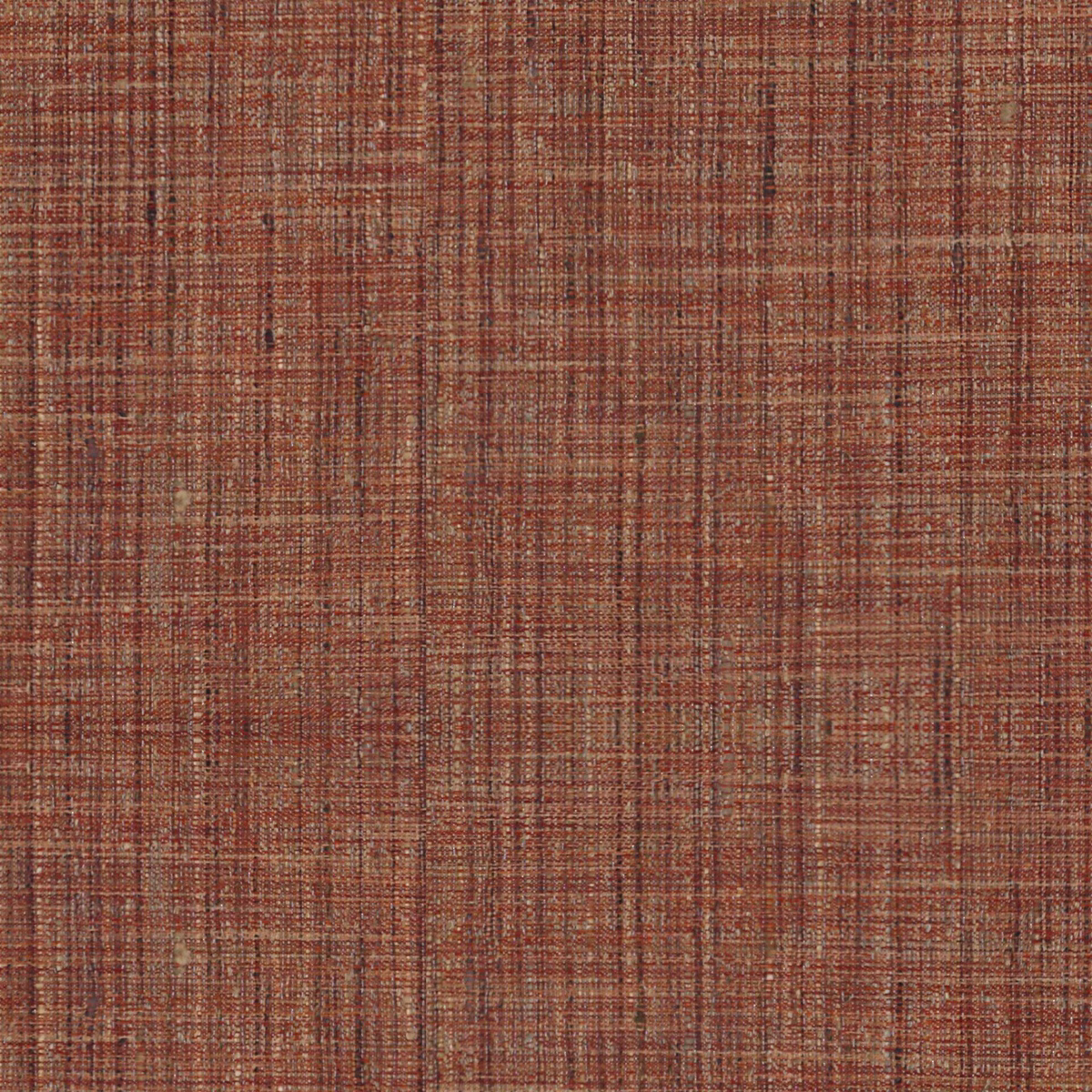 Close-up of rust terracotta textile with an irregular brown woven grid texture