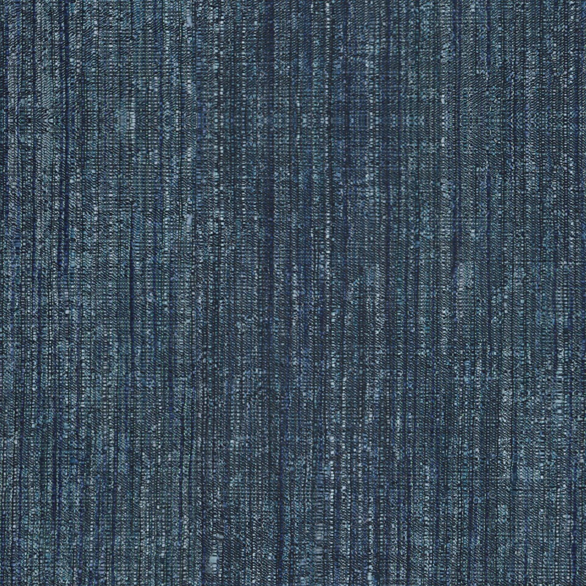 Deep Admiral blue-grey textile with fine vertical striations and mottled woven texture
