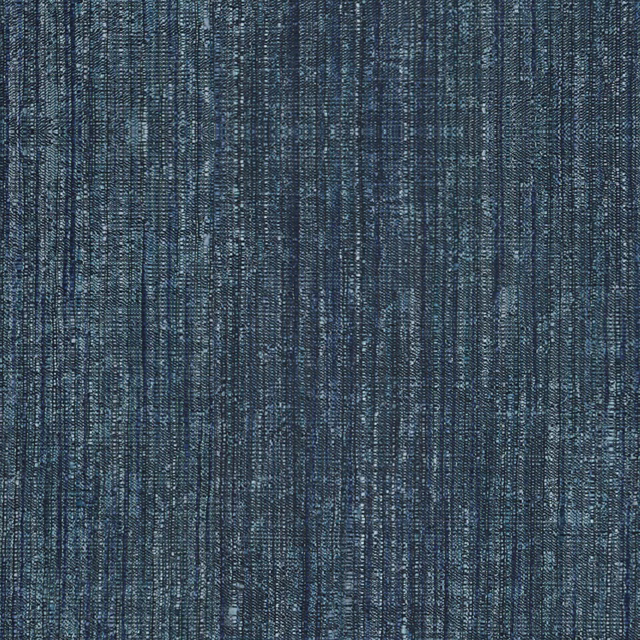 Deep Admiral blue-grey textile with fine vertical striations and mottled woven texture