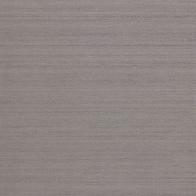 Soft ash-grey wallcovering with fine horizontal raw-silk striations
