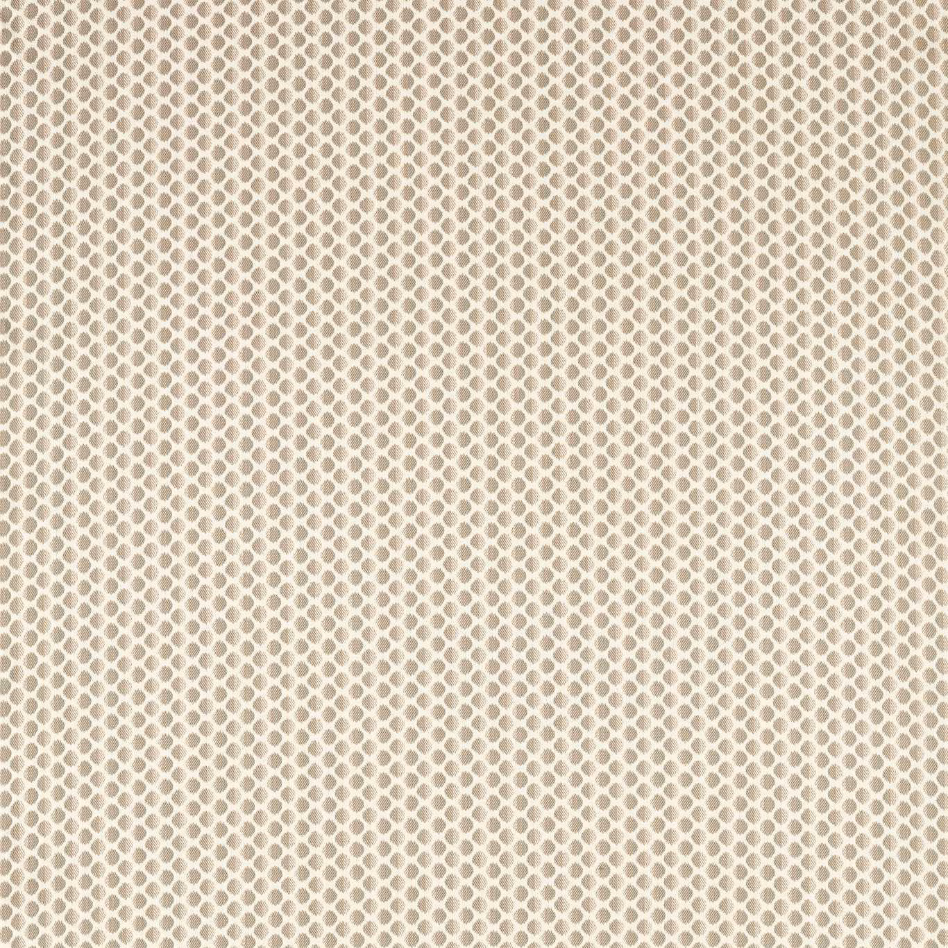 Soft mineral beige weave with tiny interlocking oval spots