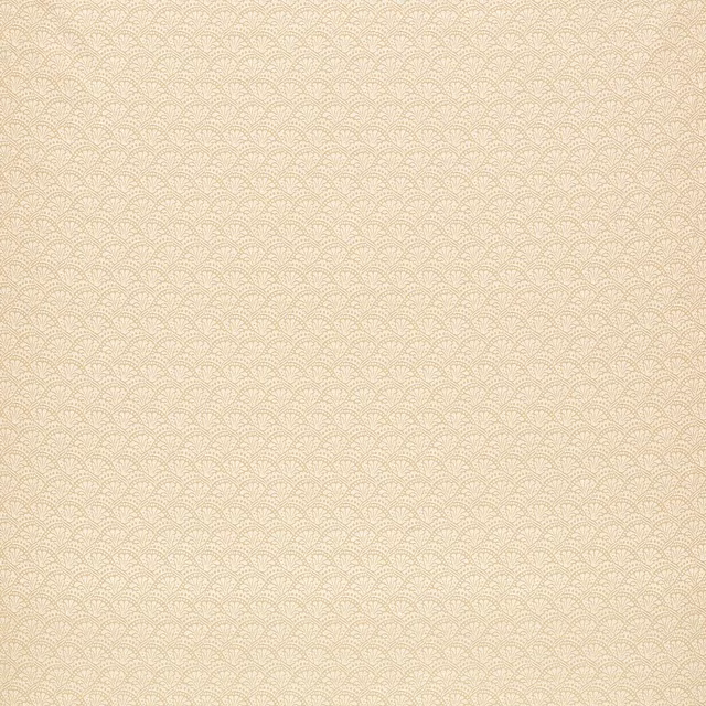 Warm Paris grey damask weave with pale cream scrolling motifs and subtle beige flecks