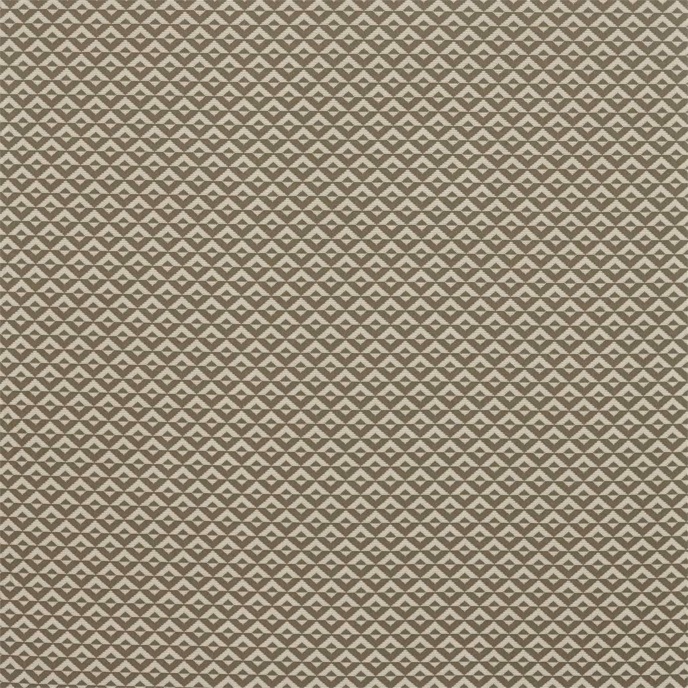 Muted olive velvet with tiny cream diamond motifs and a dense geometric weave