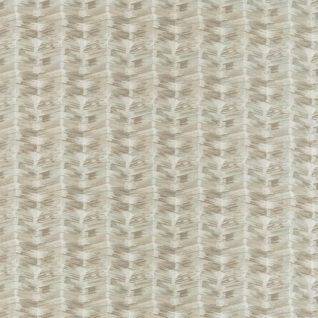 Muted stone taupe woven fabric with irregular vertical chevron columns and soft texture
