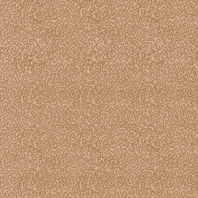 Warm pale linen-beige velvet with fine taupe maze lines and tactile nap