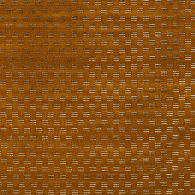 Warm amber velvet with pale broken horizontal dashes and softly varied sheen