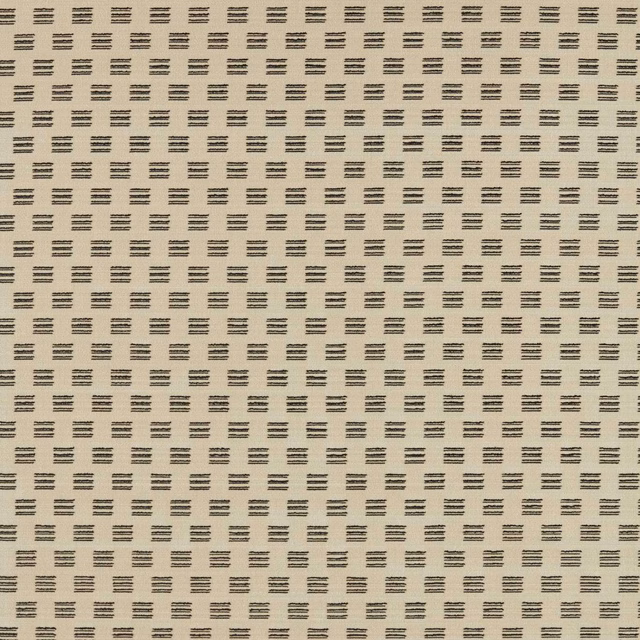 Warm white velvet with evenly spaced charcoal-grey woven dash rows
