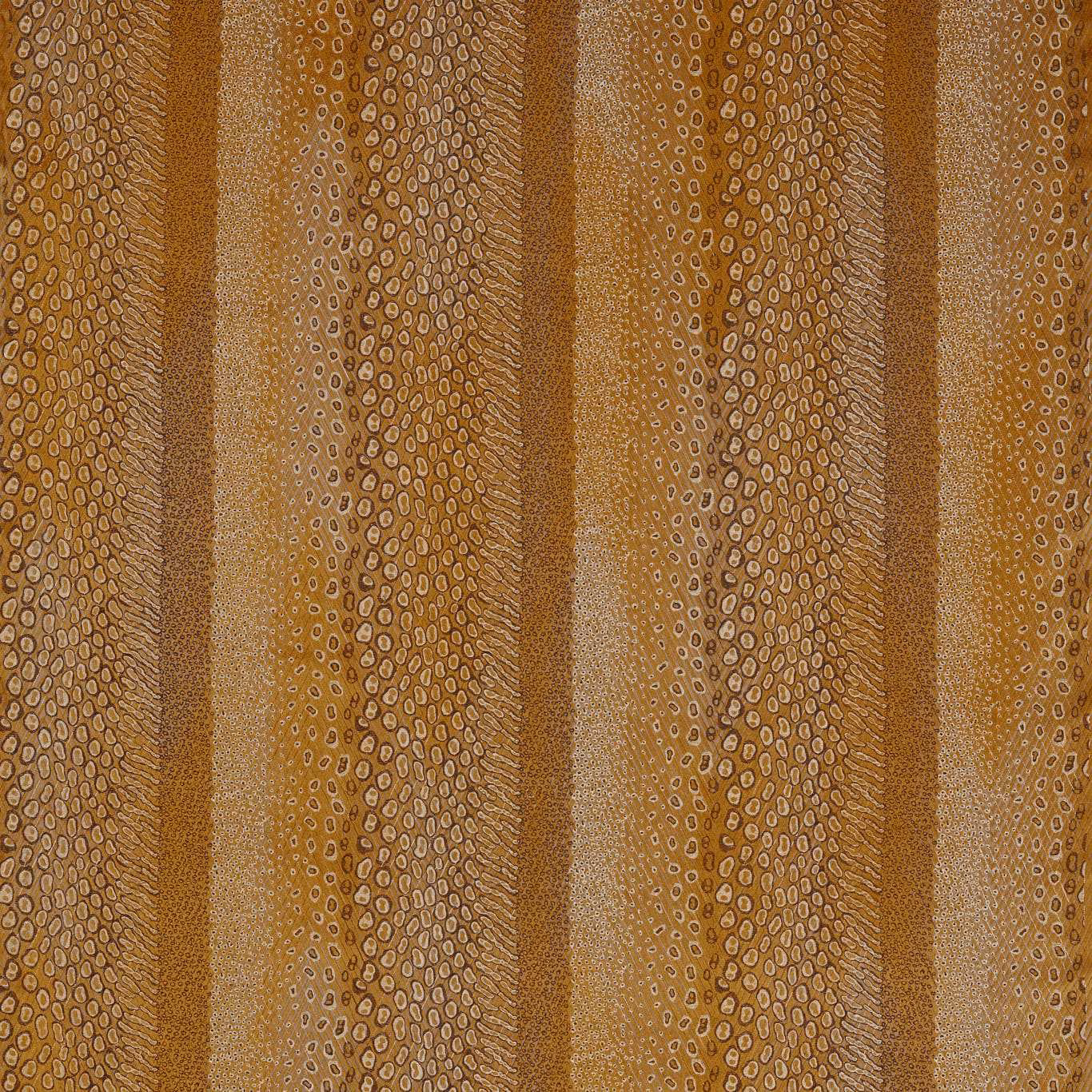 Warm amber velvet with vertical bands and irregular pebble-like loop motifs