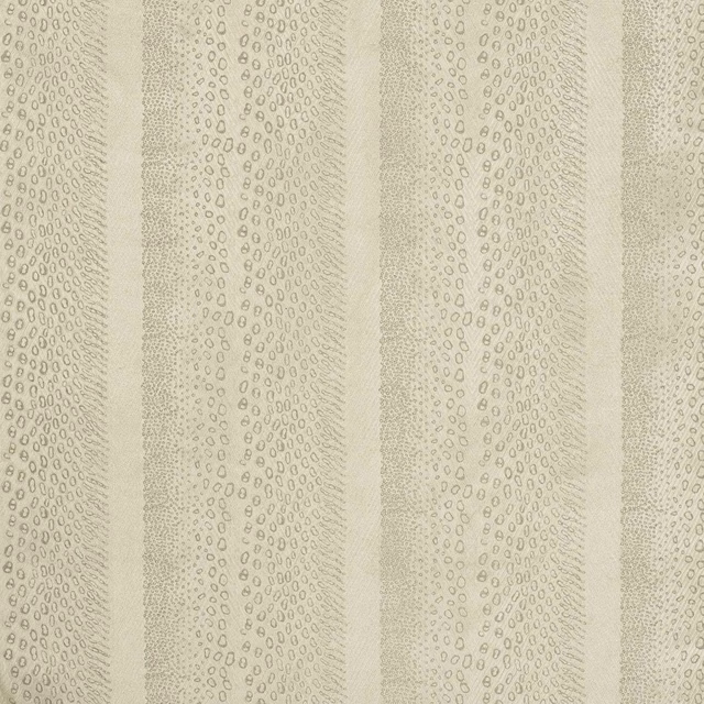Pale platinum greige velvet with vertical bands of small irregular looped motifs