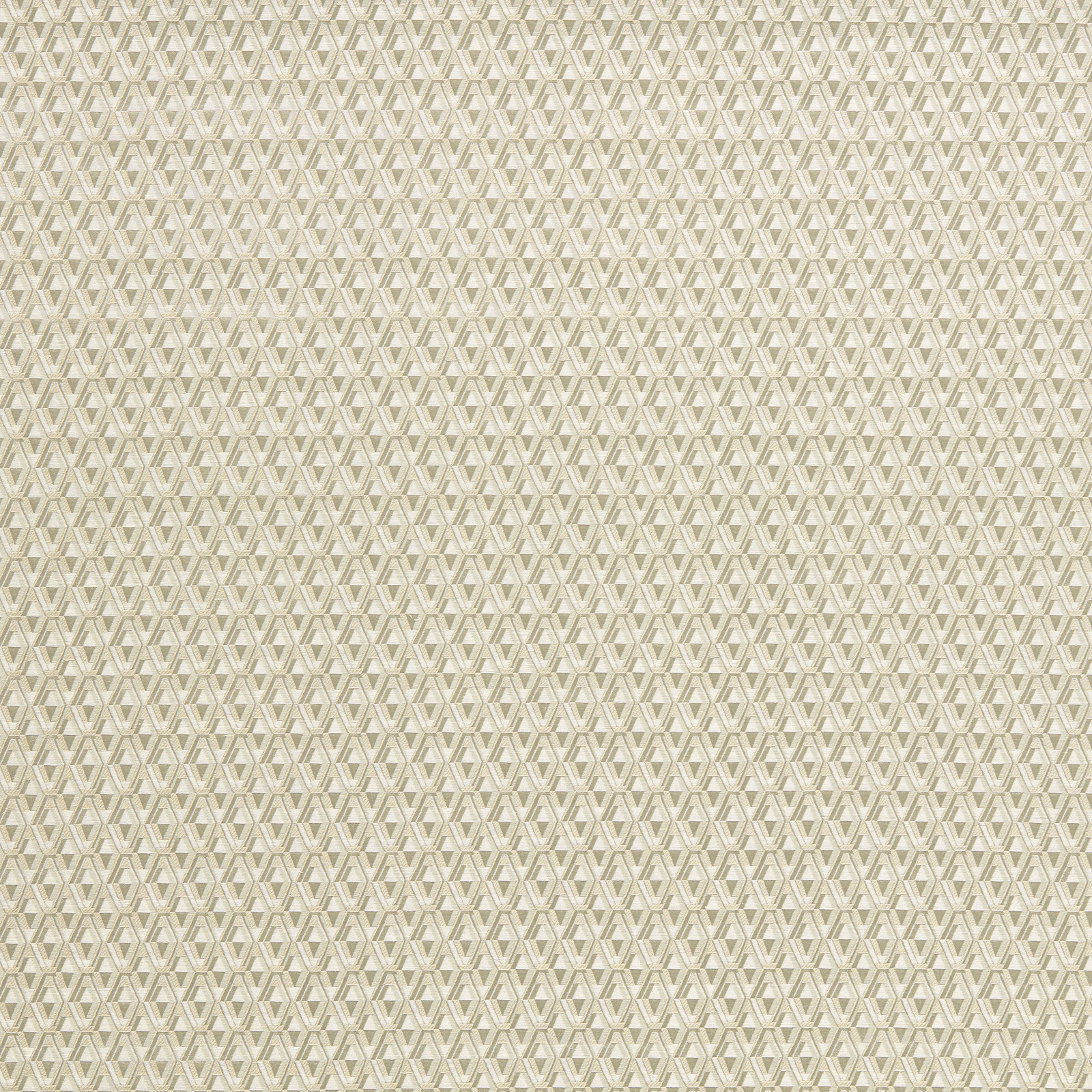 Close-up of pale Paris-grey woven fabric with tiny ivory diamond motifs and fine textured weave