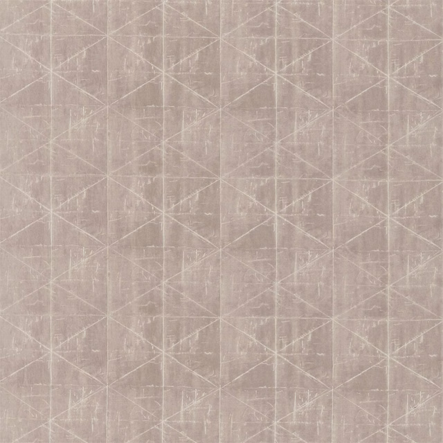Muted rosy taupe textile with pale intersecting lines and distressed vertical striations