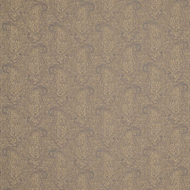 Muted antique bronze paisley weave with fine olive-grey detailing and a softly mottled ground