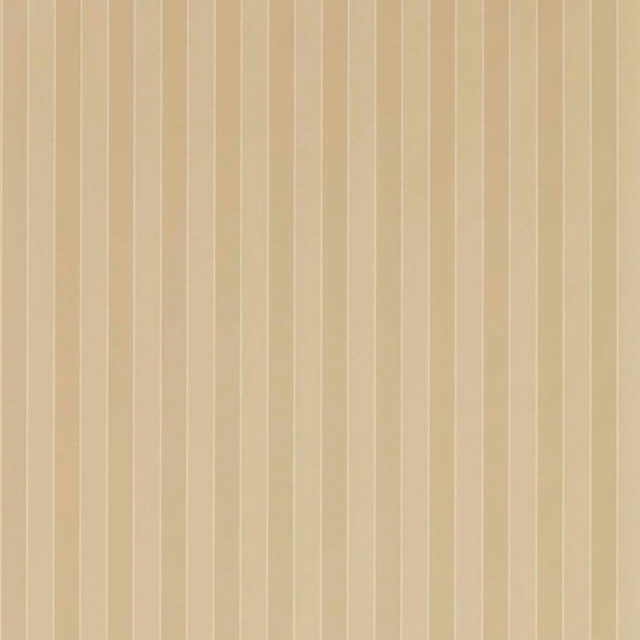 Warm hemp-beige wallpaper with fine ivory vertical pinstripes and subtle tonal texture