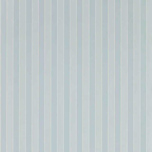 Pale Wedgwood blue wallpaper with fine white vertical stripes