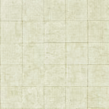 Pale celadon wallpaper with fine tile grid and distressed plaster-like texture