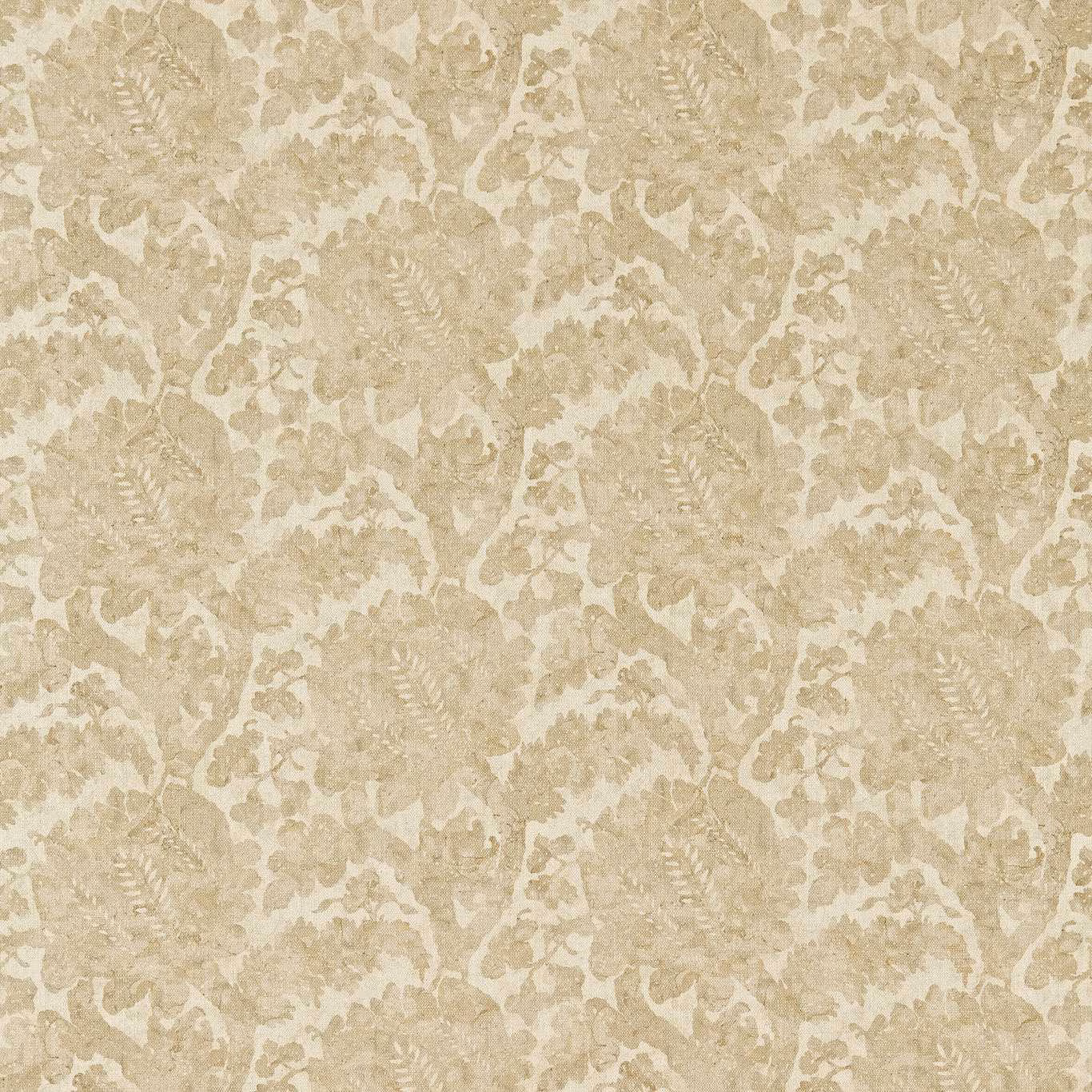 Pale stone and beige Indienne floral damask with softly distressed tonal texture