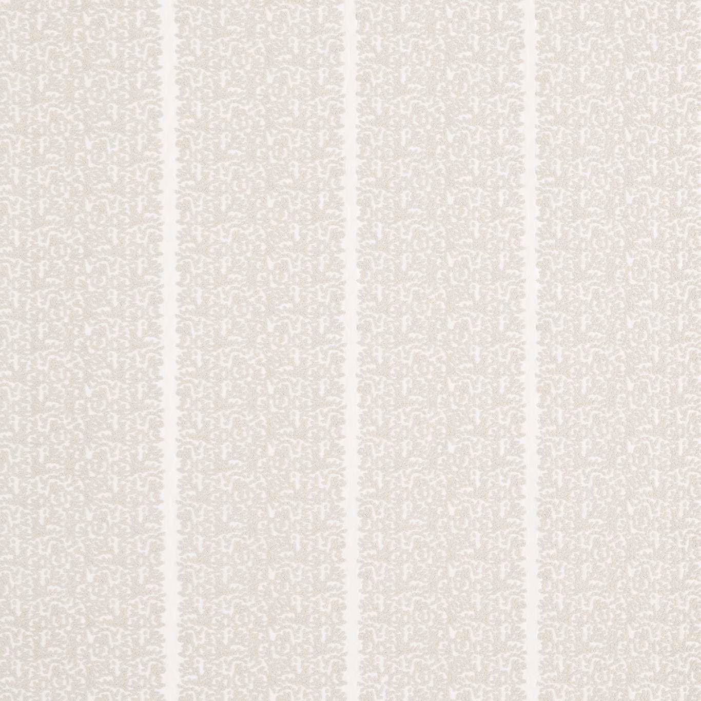 Soft ivory upholstery with pale vertical bands and fine mottled flecks