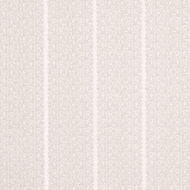 Soft ivory upholstery with pale vertical bands and fine mottled flecks