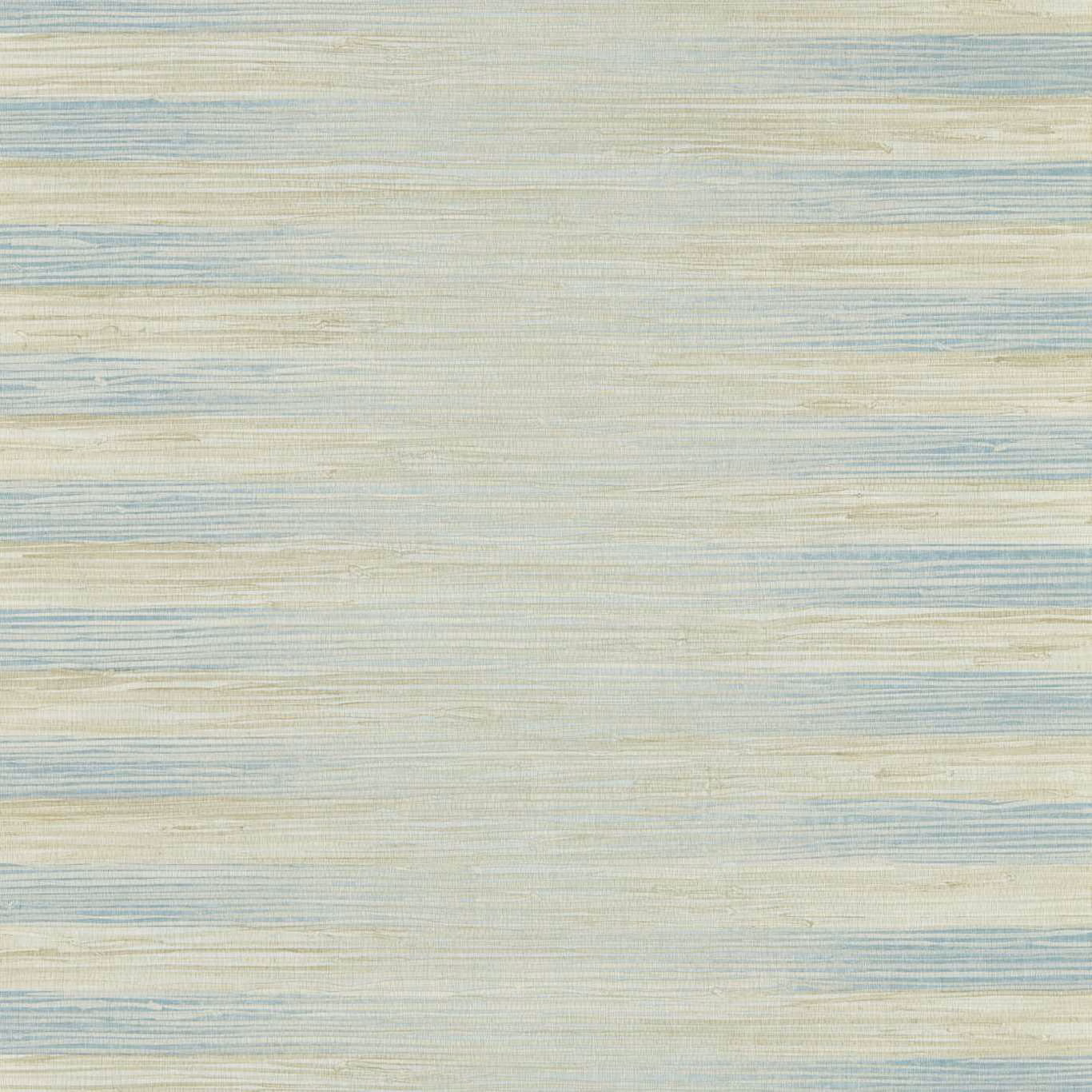 Pale indigo and cream wallpaper with fine irregular horizontal grasscloth striations