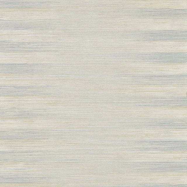 Pale mineral wallpaper with fine horizontal striations in grey, cream and muted sage