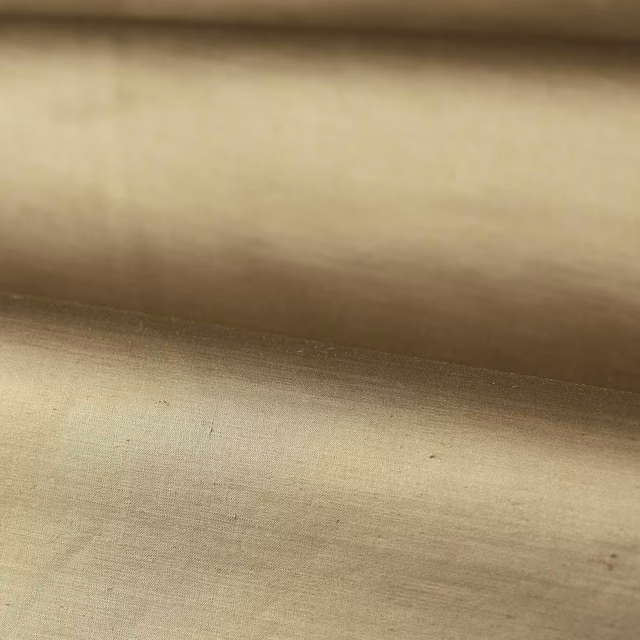 Warm mushroom-taupe plain-weave fabric with subtle horizontal grain and soft sheen