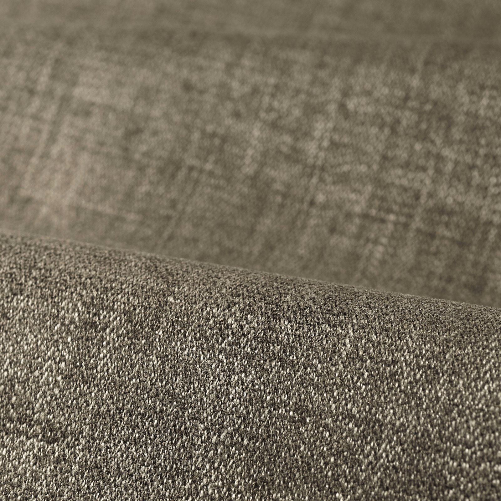 Mottled stone-taupe textile with a dense granular weave and softly shaded surface