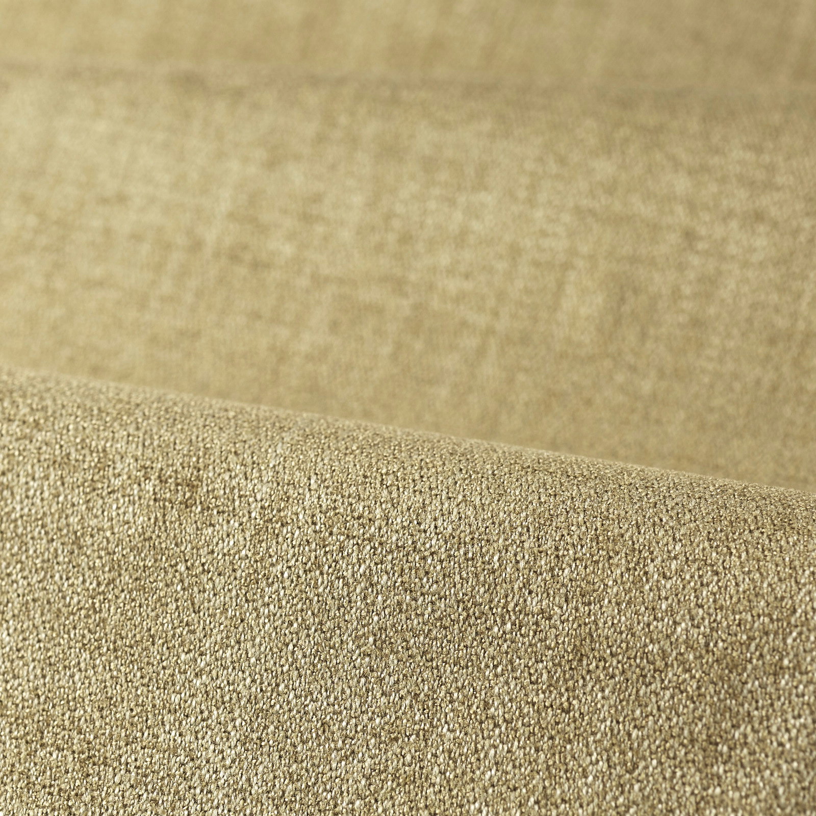 Warm taupe-grey plain woven fabric with a dense, finely pebbled texture