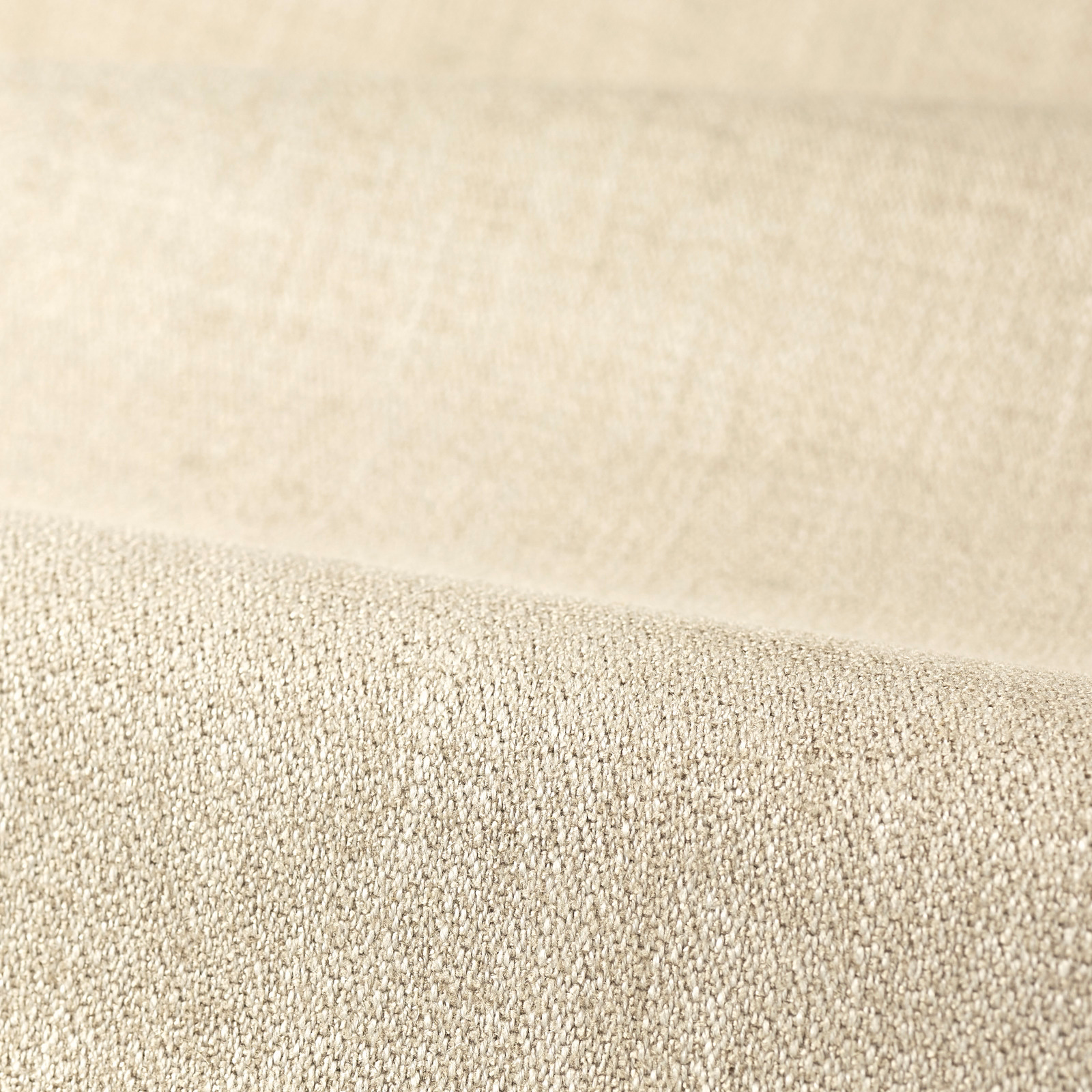 Warm ivory clay upholstery fabric with a dense pebbled plain weave