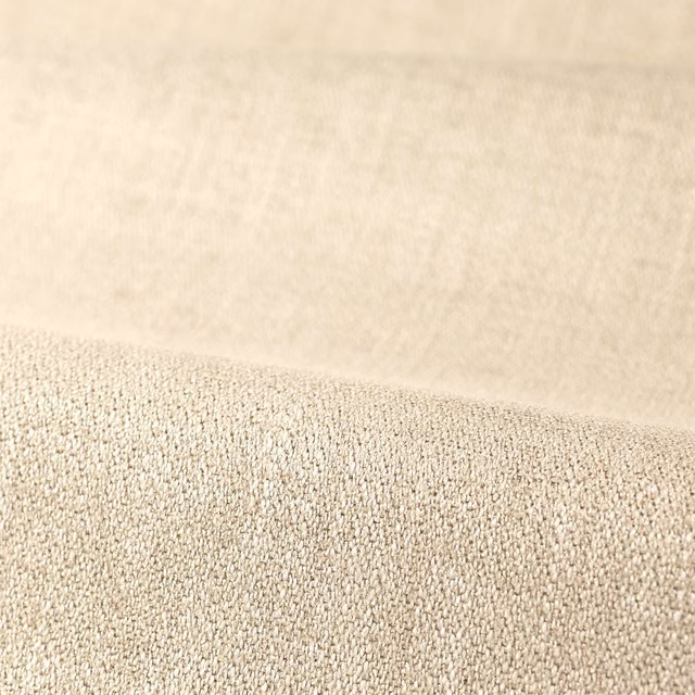 Warm ivory clay upholstery fabric with a dense pebbled plain weave