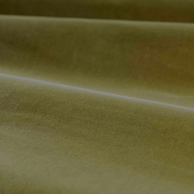 Muted olive velvet with directional pile, soft folds and a subtle green-gold sheen