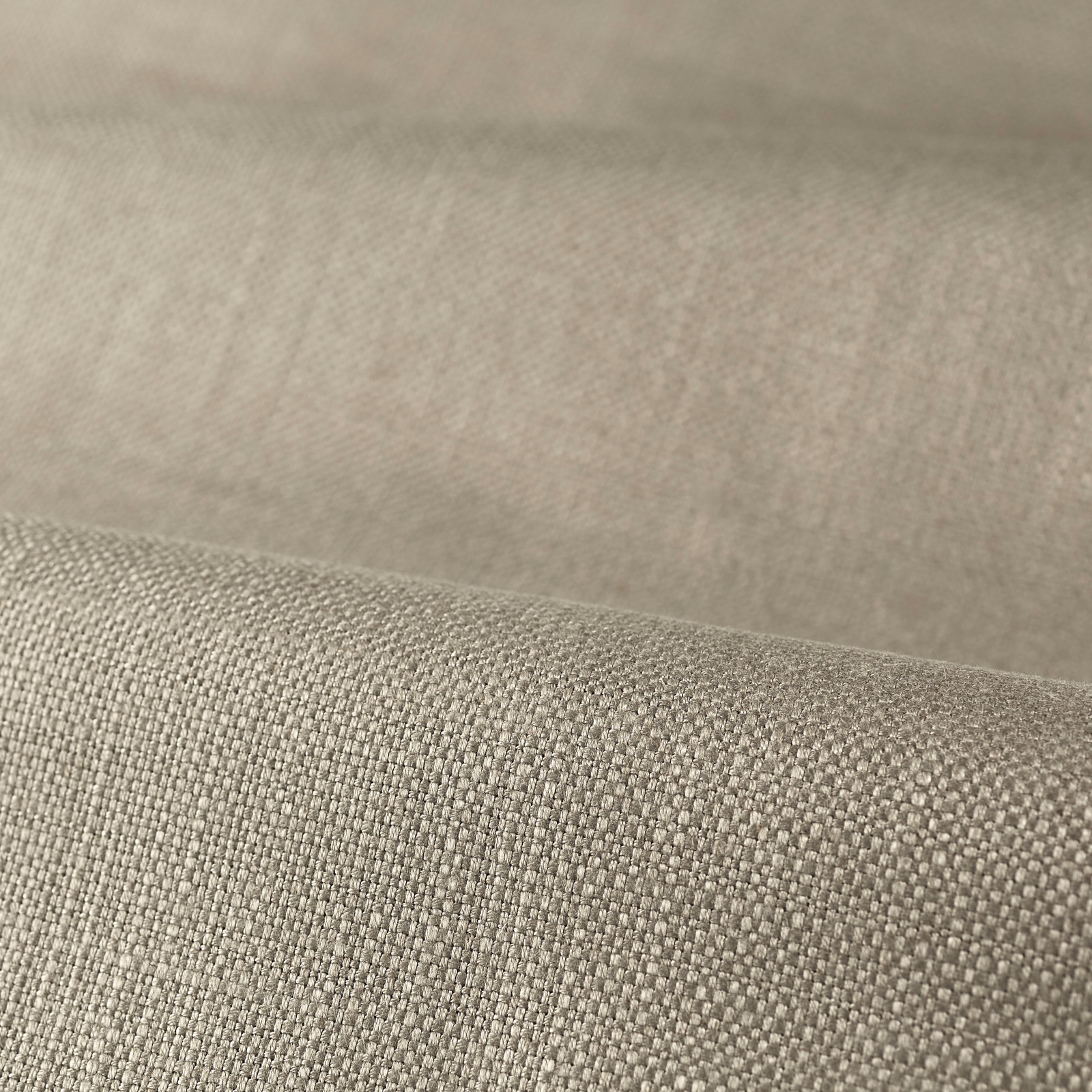 Close-up of soft dove grey plain weave with subtle light-dark tonal texture