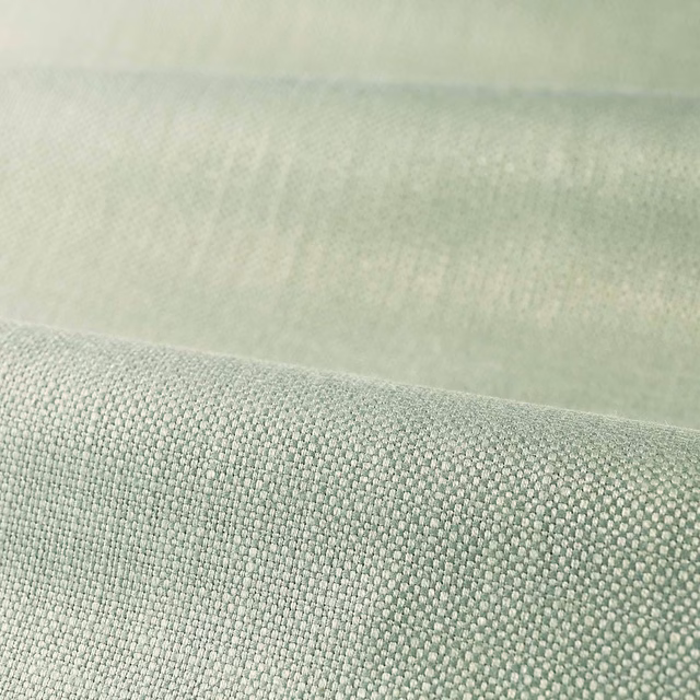 Pale sage-green Lustre Dufour with a fine, softly lustrous woven grid