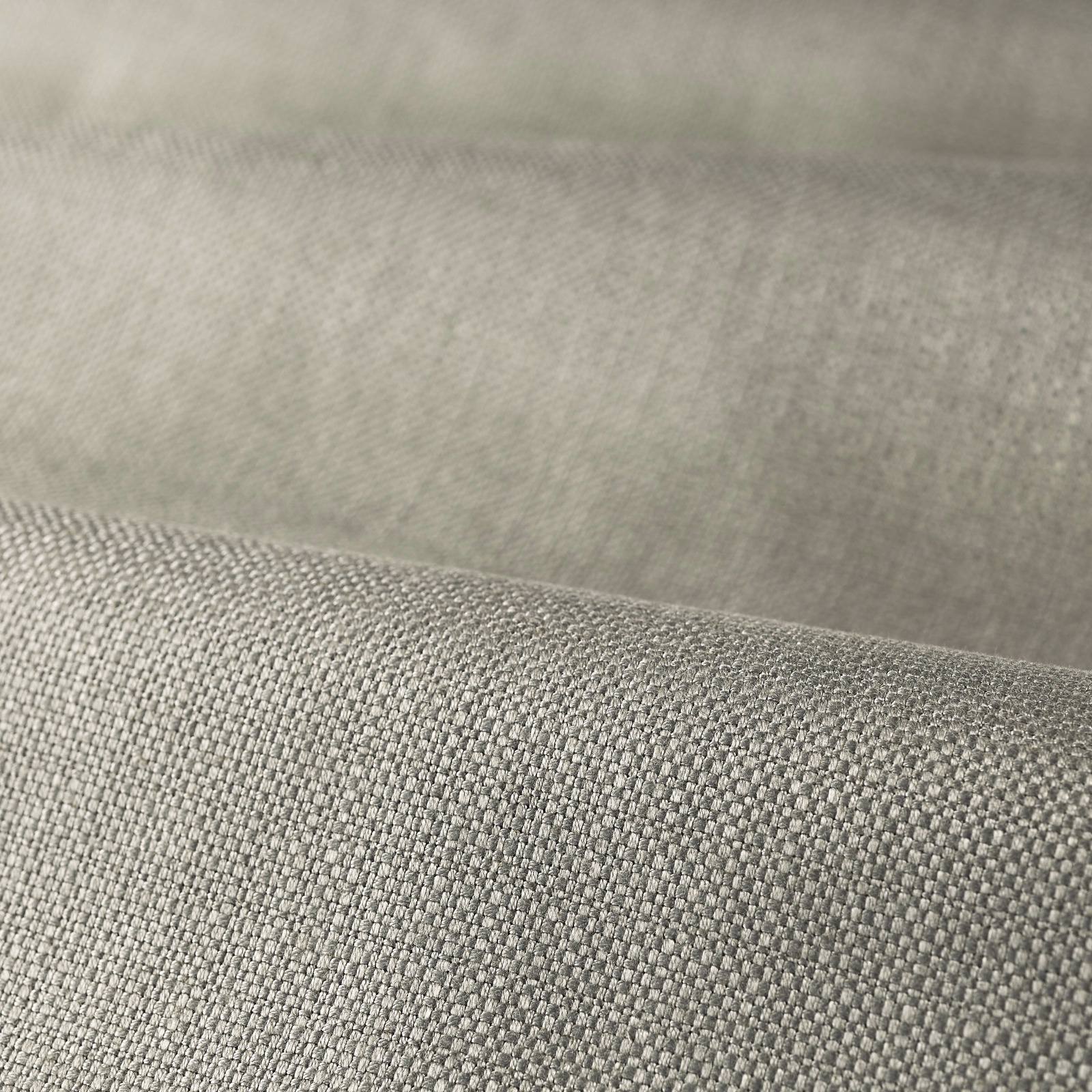 Cool silver-grey plain weave with fine texture and softly reflective surface