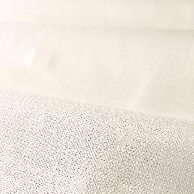 Pale pearl cream plain weave with a softly reflective, tightly grained surface