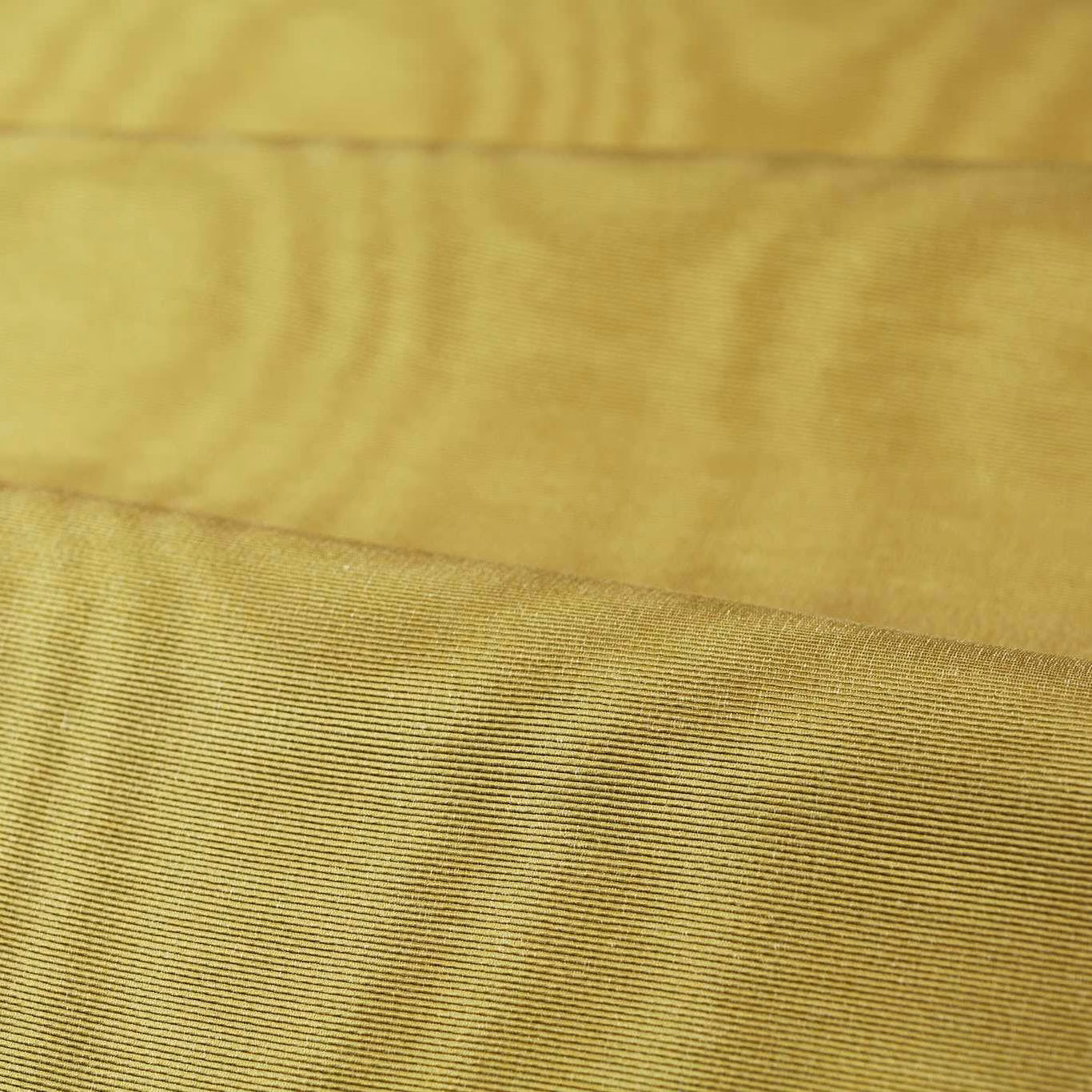 Muted olive-green moiré fabric with fine horizontal ribbing and warm yellow undertones