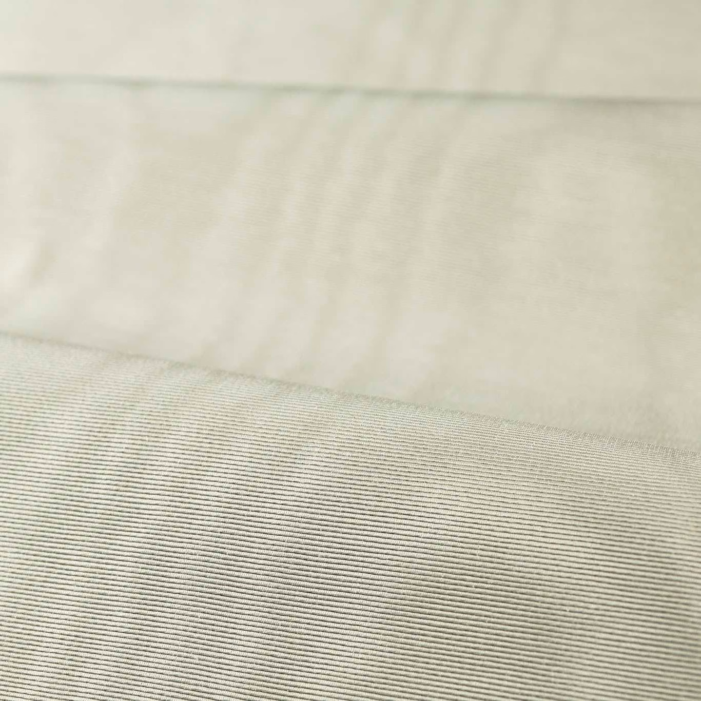 Pale platinum grey moiré fabric showing cloudy sheen and fine horizontal ribbing