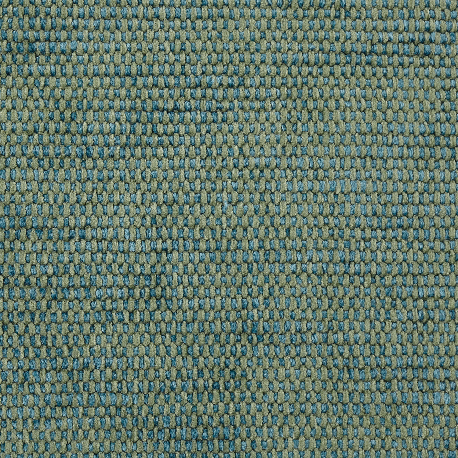 Muted teal, olive and taupe chenille weave with small vertical loop texture