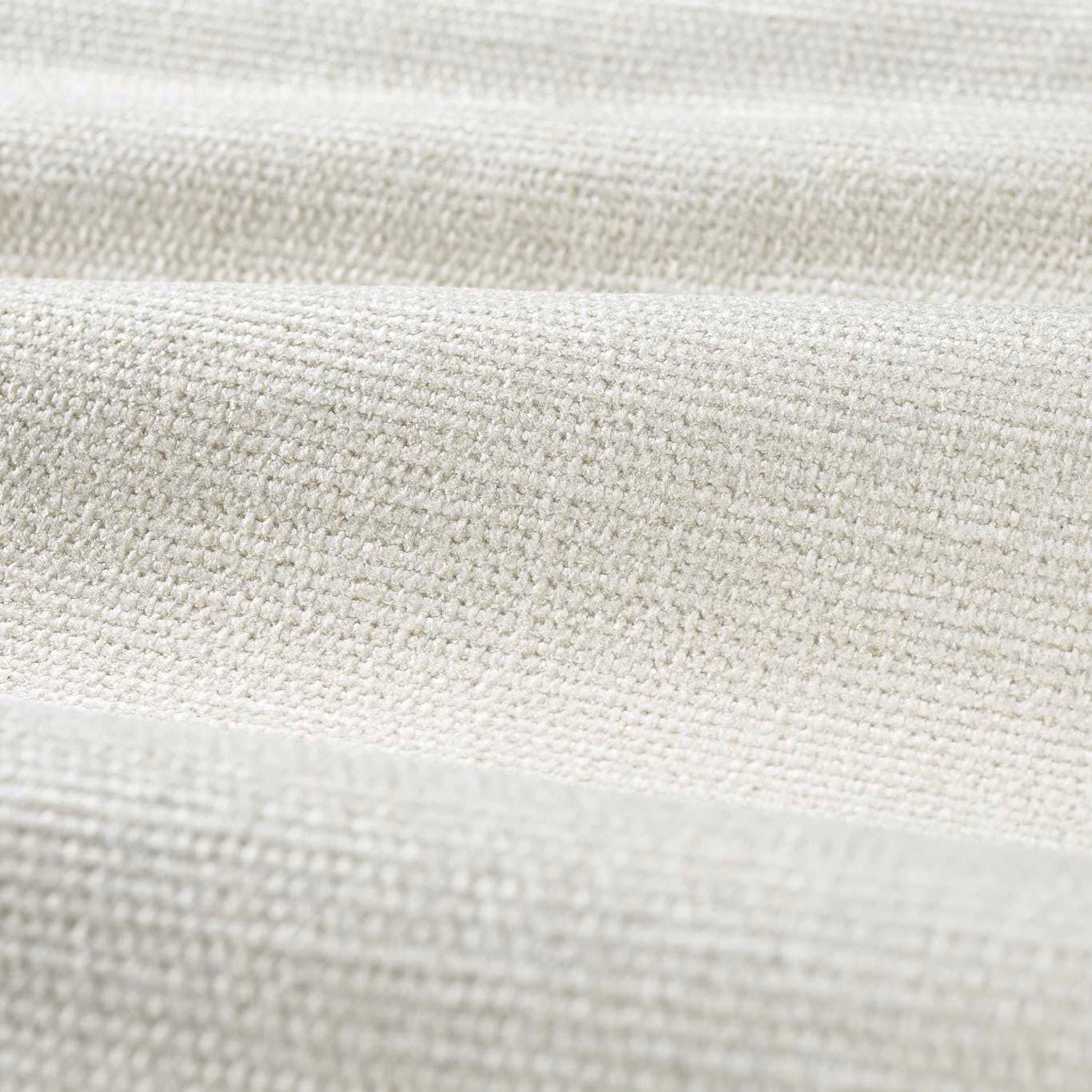 Close-up of Perfect White chenille showing a dense ivory-white nubby weave