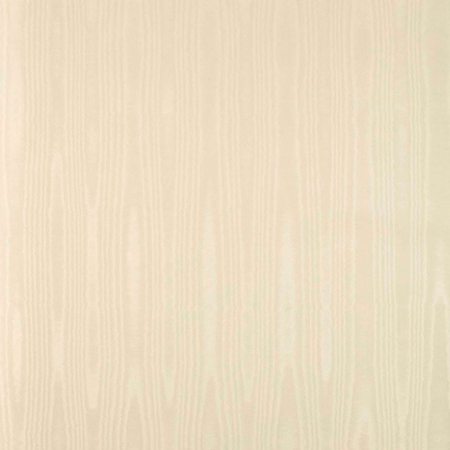 Pale chalk cream wallpaper with delicate vertical moiré lines and soft sheen